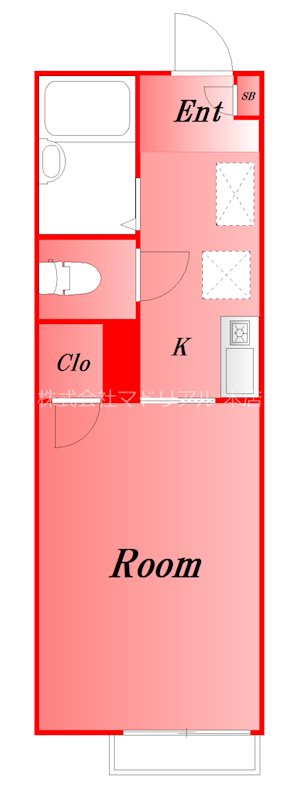 メゾンカトレア 102号室 間取り