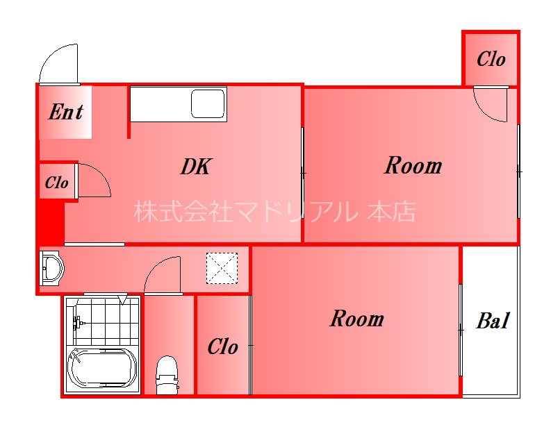 サンライズ野口  403号室 間取り