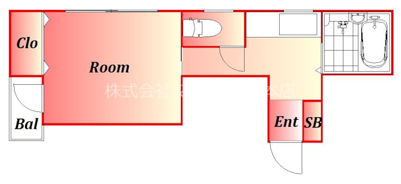 サンハイツ関口  201号室 間取り