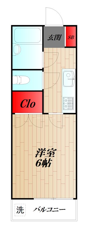 カーサ伊藤 101号室 間取り