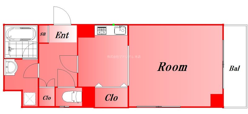 ポルトカーサ大森 801号室 間取り