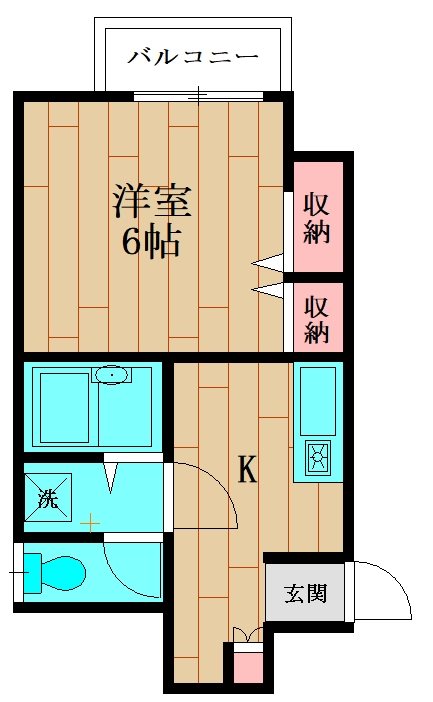 マツイチサンパレス第２  109号室 間取り