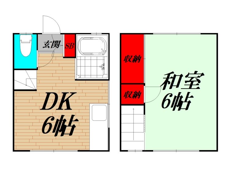 コーポ金子Ⅱ 102号室 間取り