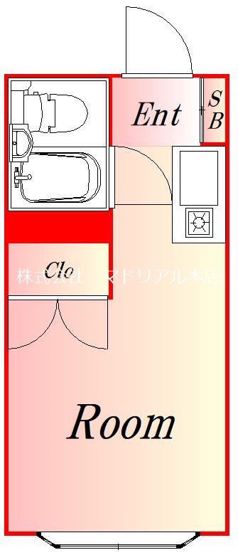 兎月ハイツ（トゲツハイツ）  103号室 間取り