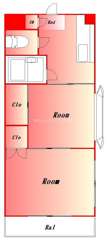 コーポ清水 103号室 間取り