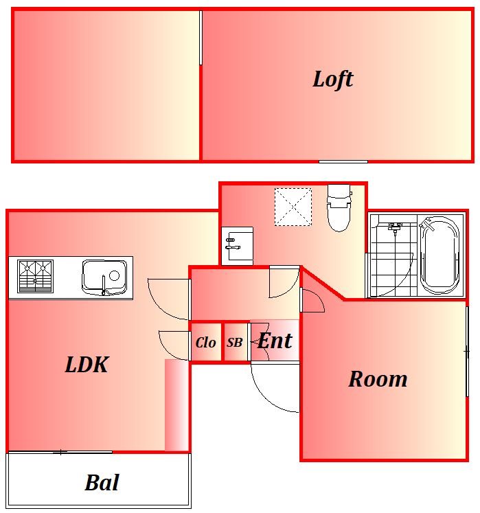 K-casaⅡ　Aタイプ 間取り図