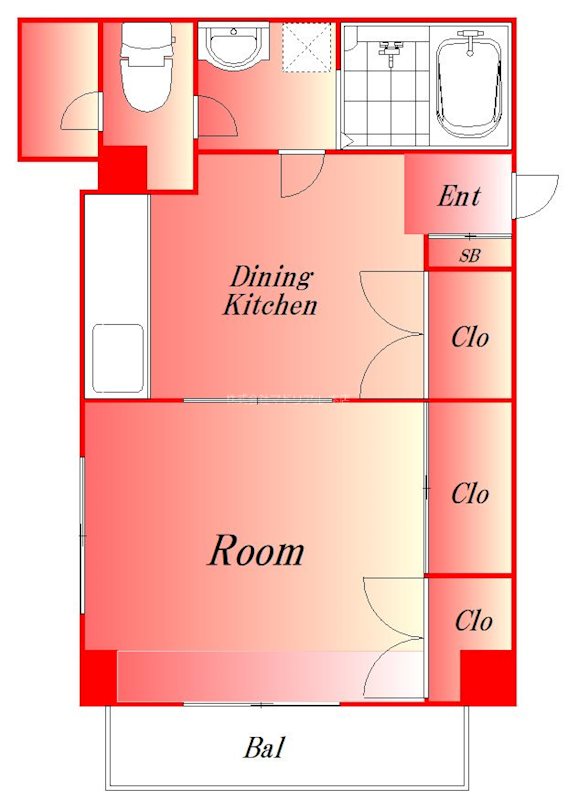 西大井Kハイツ 間取り図