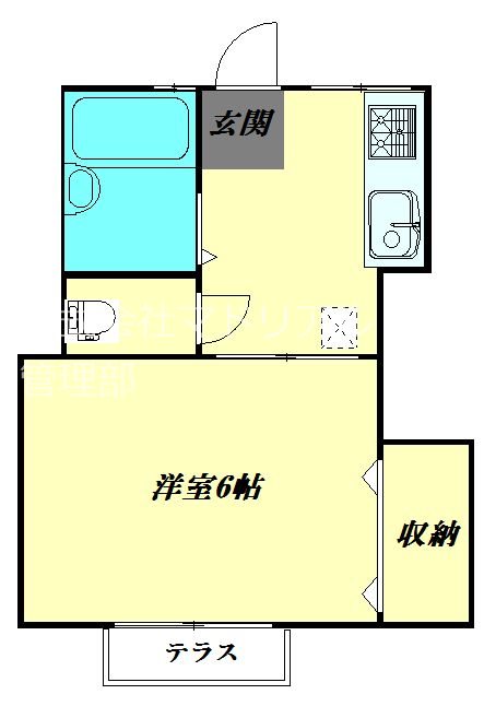 たちばな荘  102号室 間取り