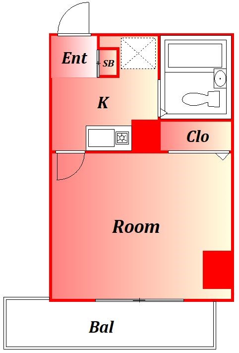 クレッセント梅屋敷 304号室 間取り