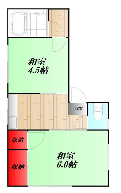 向田アパート 間取り図