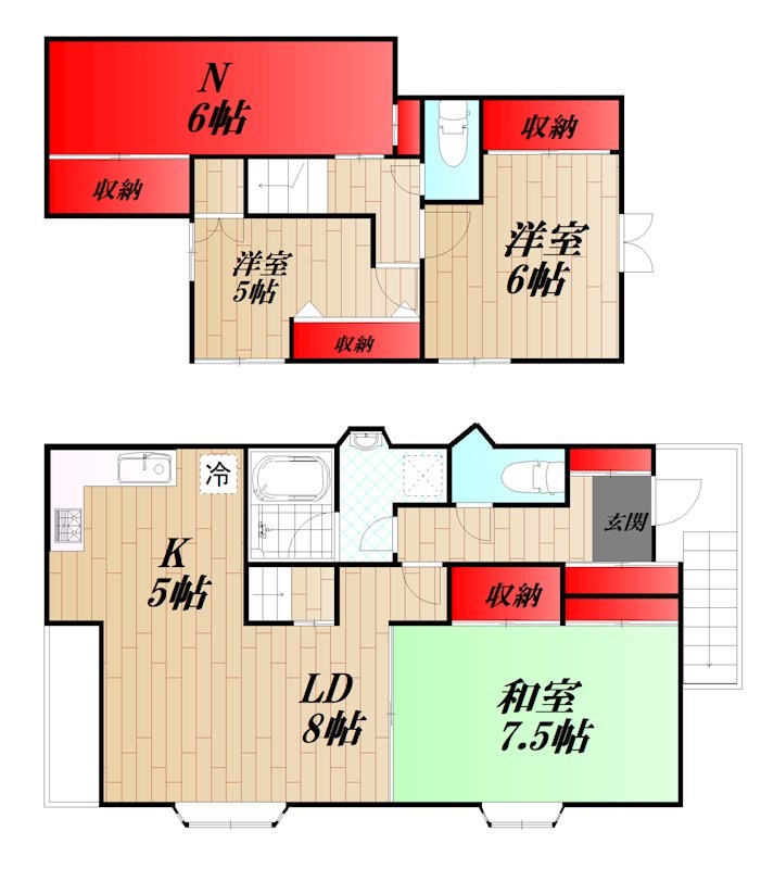 Kハイツ 間取り図