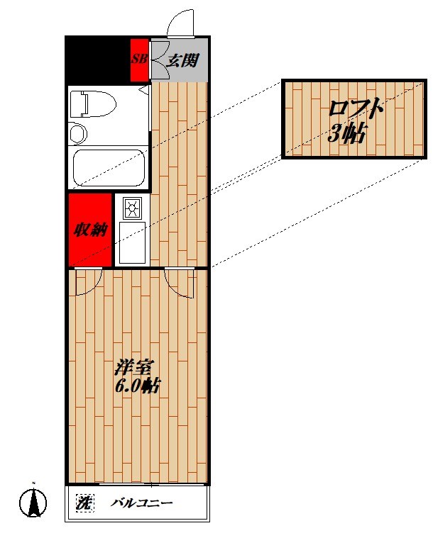 福井ビル 306号室 間取り