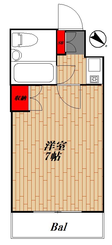 ヒルサイドG 101号室 間取り