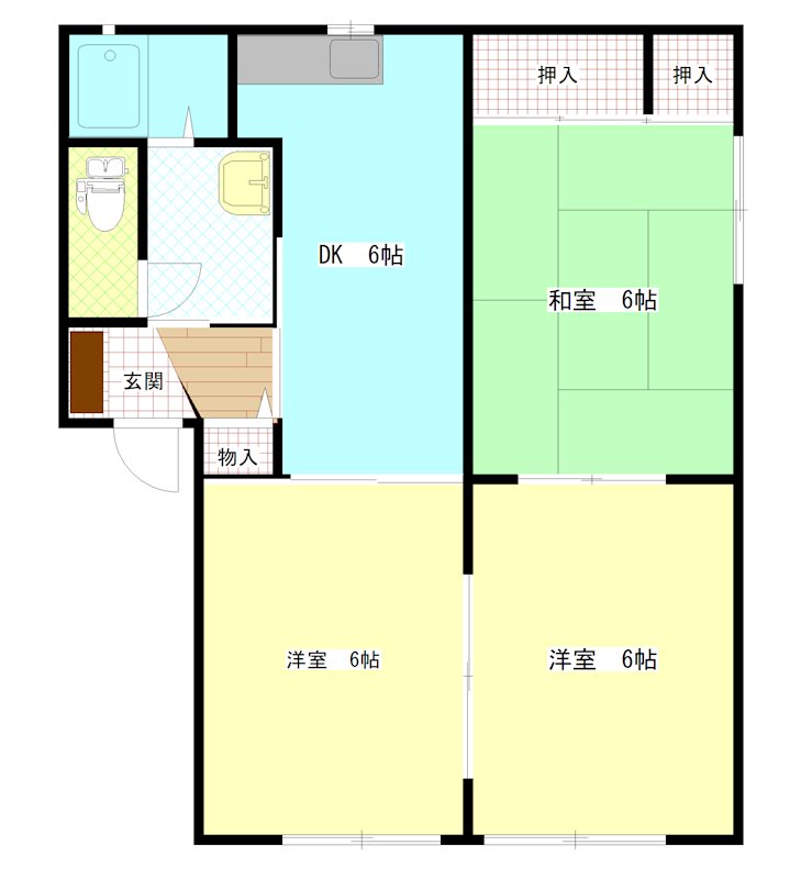 コンフォートハイツ　Ｂ棟 間取り