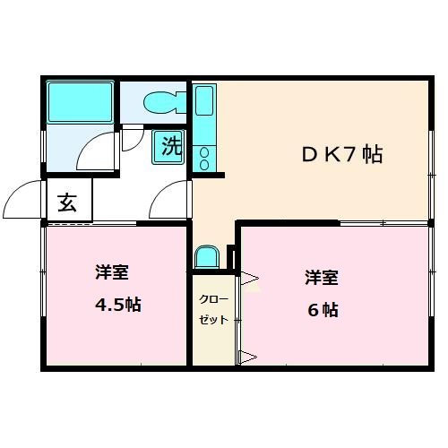 カワイハイムⅡ 間取り