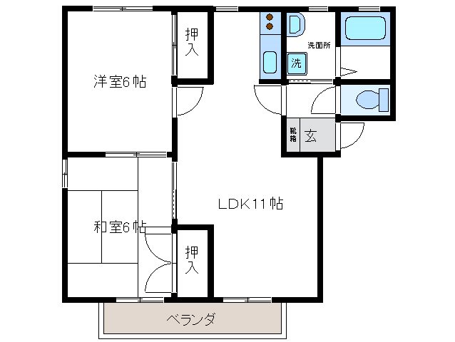 ボヌールＢ棟 間取り