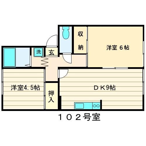 カワイハイムⅢ 間取り