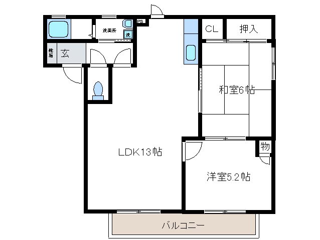 ベイサージュＢ 間取り