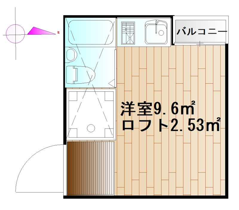 チェレスタ元住吉 202号室 間取り