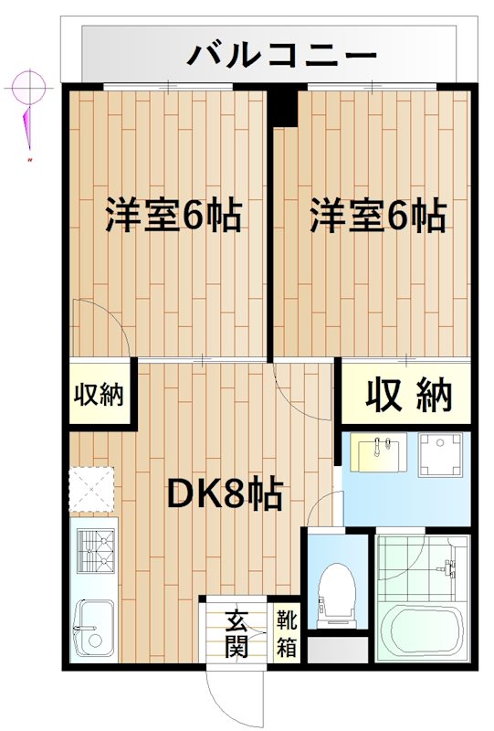 ラフォーレ・ナカダ 102号室 間取り