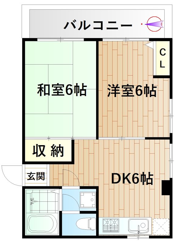フォトロイヤル 202号室 間取り
