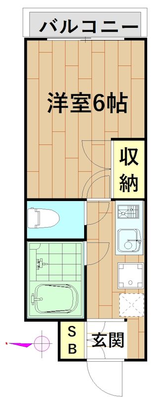 プレインソフィア 303号室 間取り