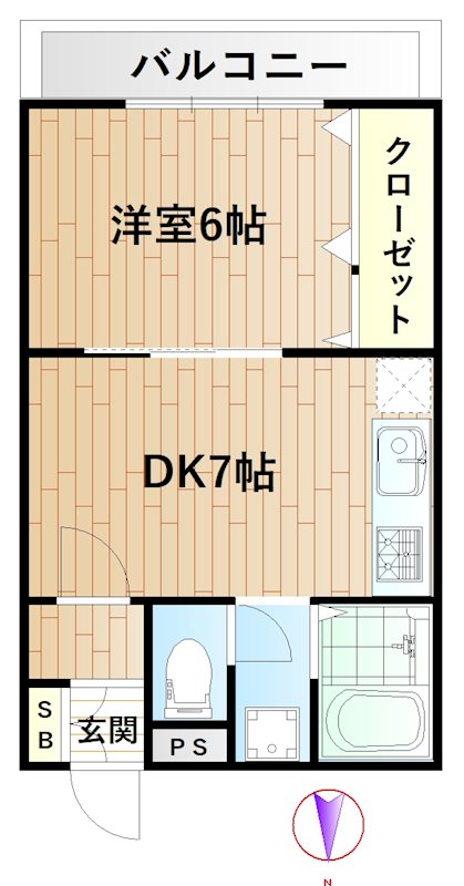 プリモカシマ  203号室 間取り