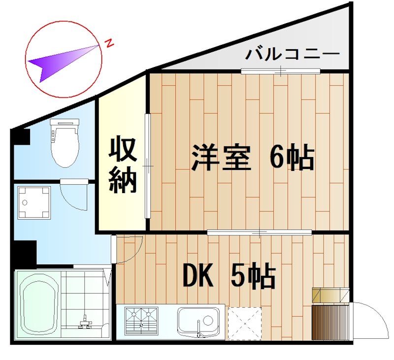 元住コアハイツ 205号室 間取り