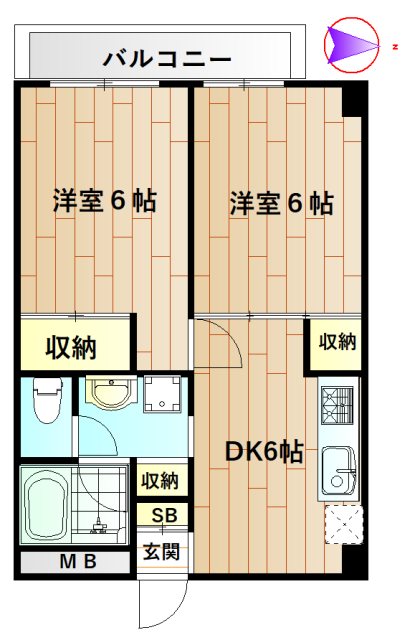 ラフォーレ・ナカダ 307号室 間取り