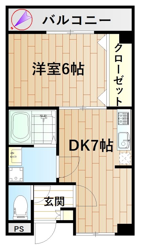 フルハウス 403号室 間取り