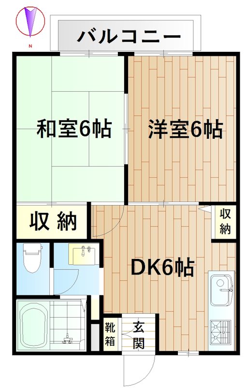 アーバニティー 205号室 間取り