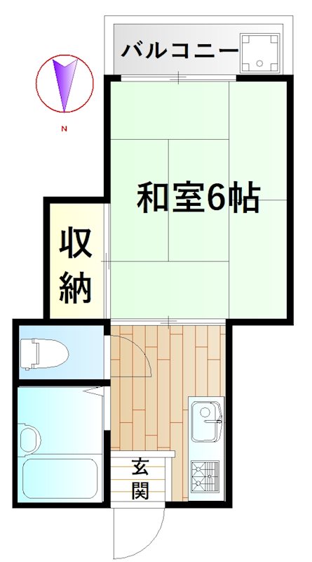 ベルメゾン原田 203号室 間取り