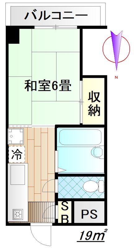 クリエイティブプレイン 405号室 間取り