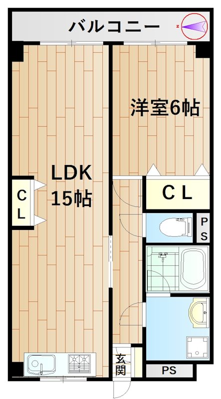 モンテ鹿島 211号室 間取り