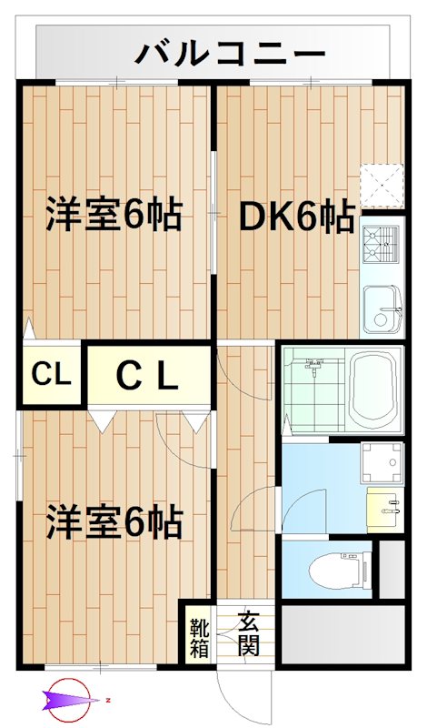 石井ハイツ 203号室 間取り