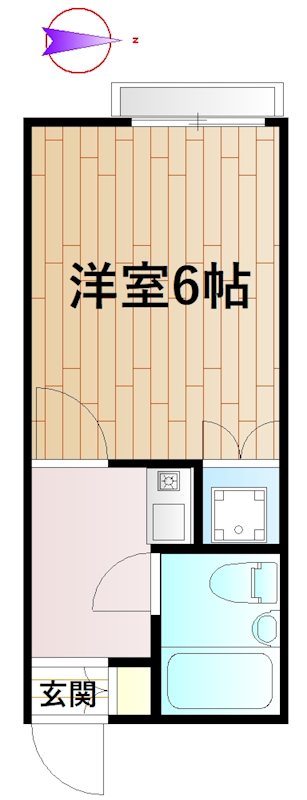 元住吉コーポ 104号室 間取り