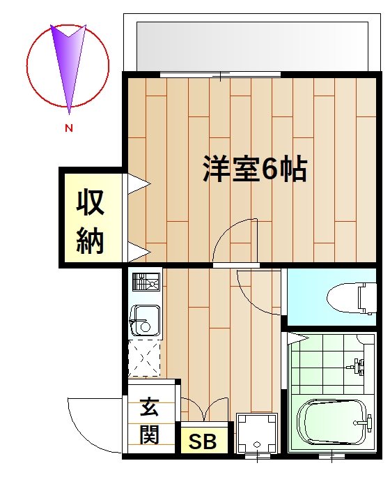 ラ・キャトル 102号室 間取り
