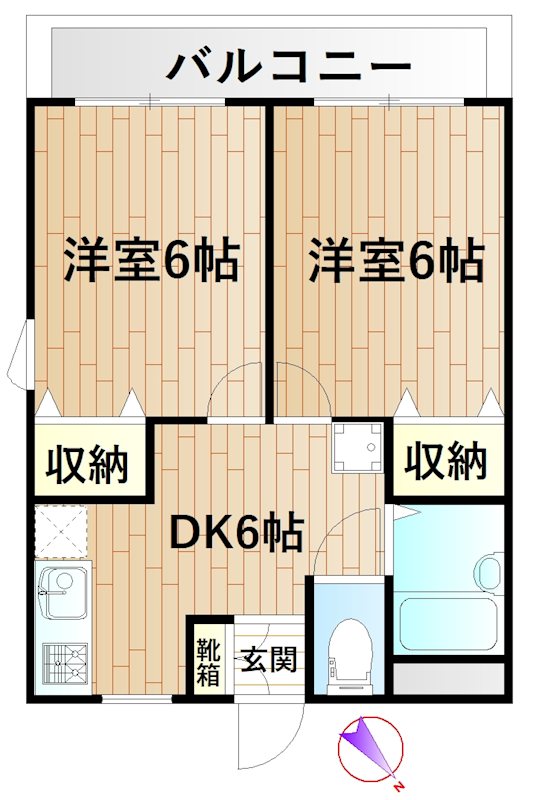 ハナヤビル    205号室 間取り