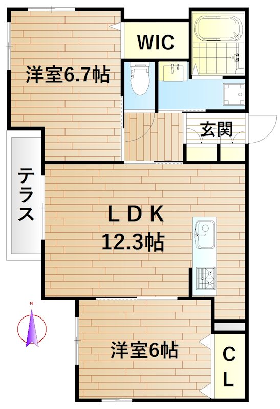 ステラ元住吉 102号室 間取り