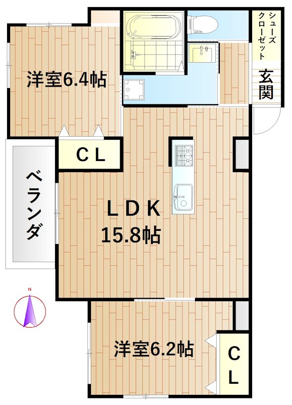 ステラ元住吉 202号室 間取り