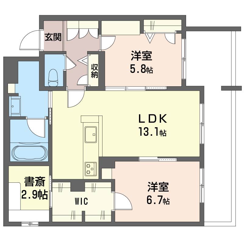 メゾン オルジュ 101号室 間取り