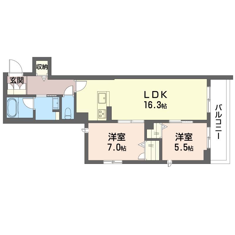 メゾン オルジュ 202号室 間取り