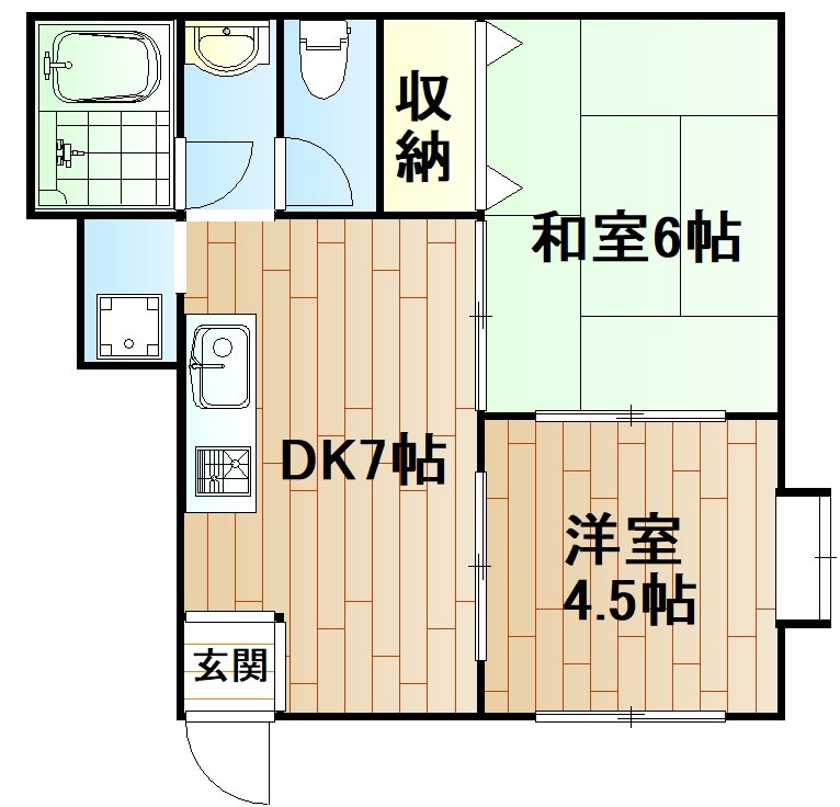 カームA 101号室 間取り