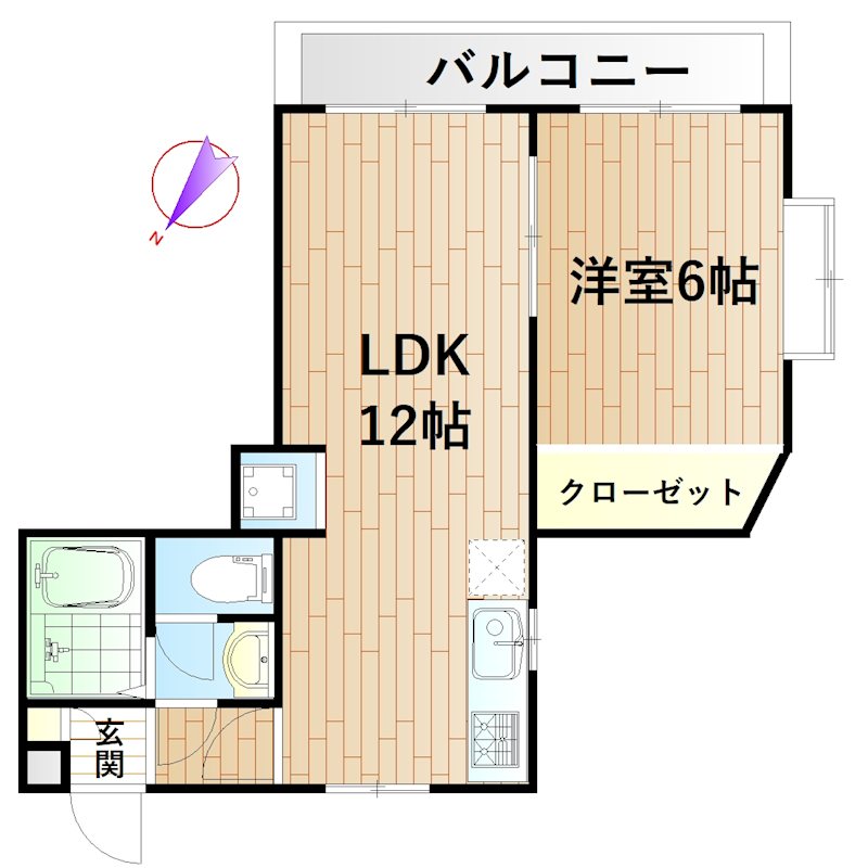 フルハウス 306号室 間取り