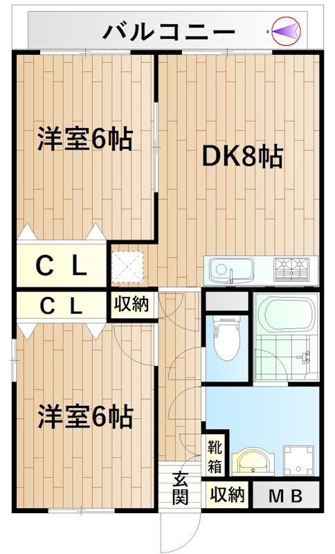 モンテ鹿島 間取り図
