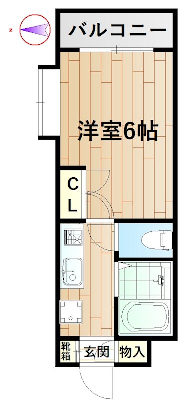 プレインソフィア 206号室 間取り