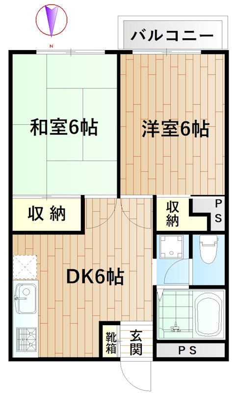 エクセルノムラ 201号室 間取り
