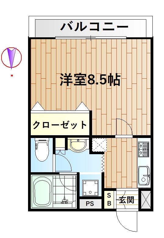 Ｓ・ＦＬＡＴ 103号室 間取り