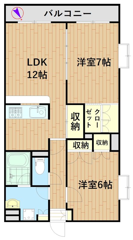 サニーテラスナカイ  307号室 間取り