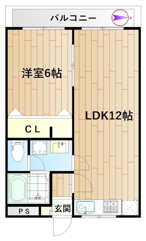 エンゼル元住吉 102号室 間取り